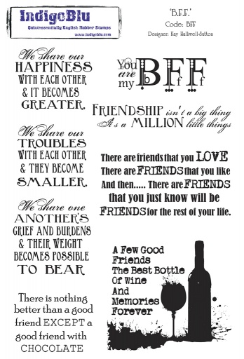 BFF A5 Red Rubber Stamp